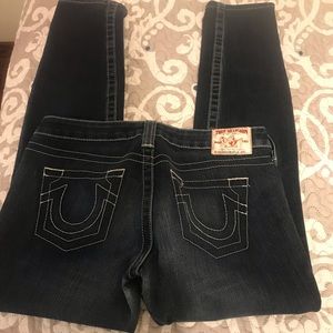 Size 27 True Religion Capri blue jeans